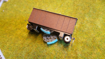 Preview: Wagenaufbau für den Schienenreinigungswagen Spur TT /H0m