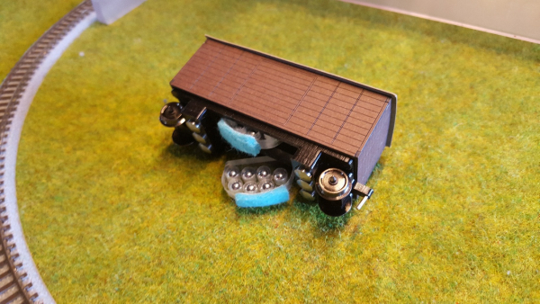 Wagenaufbau für den Schienenreinigungswagen Spur TT /H0m